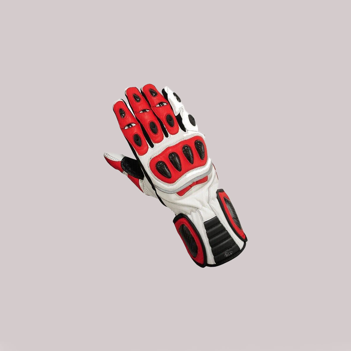 Red Motorbike Gloves Men - Moto Leather Gear