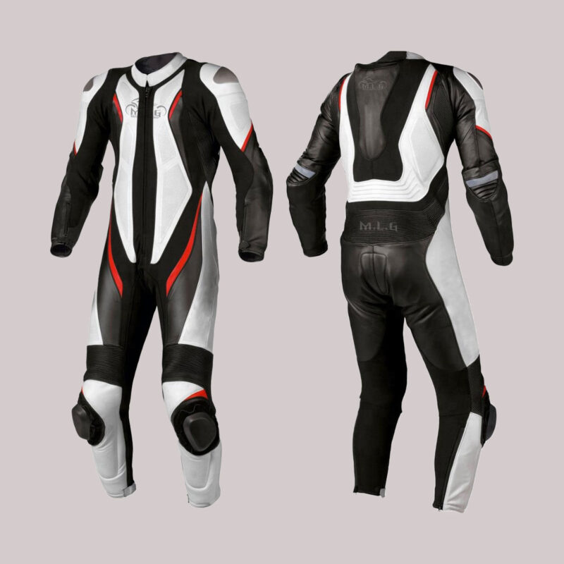 Black And White motorbike suit